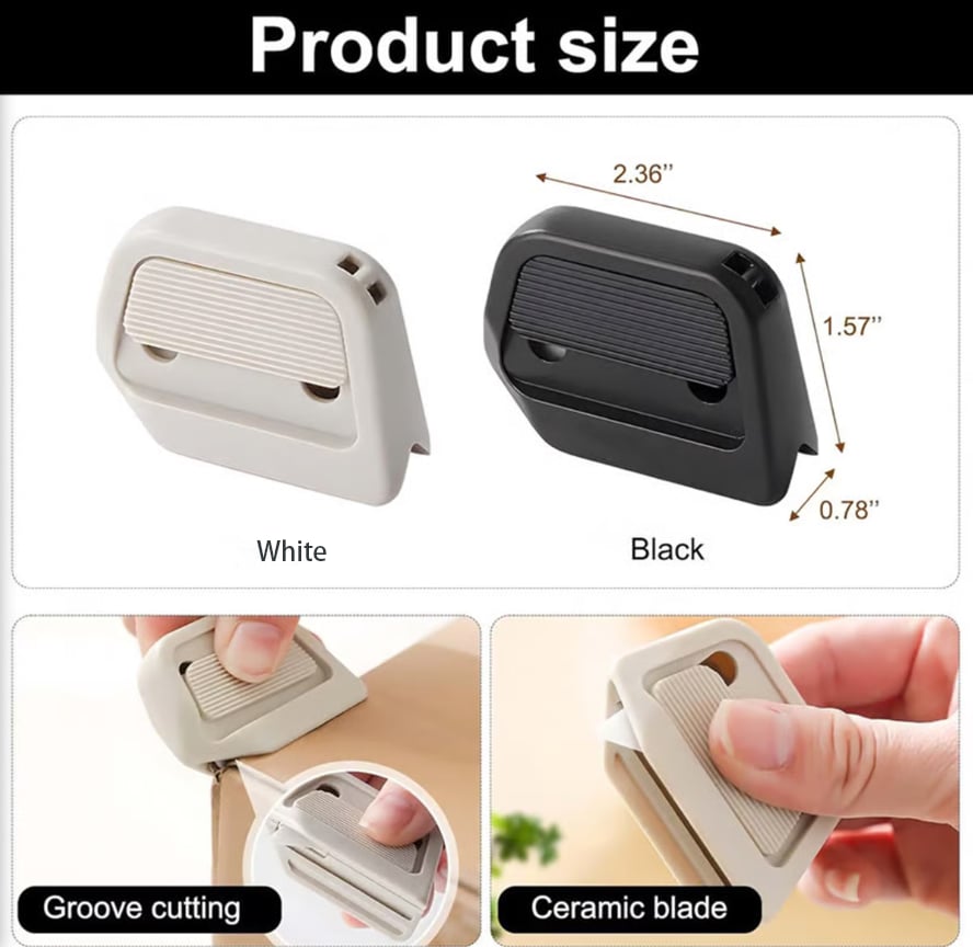 Magnetic Retractable Box Cutter - Safety Lock Utility Knife with Built-in Magnet for Easy Storage & Quick Access