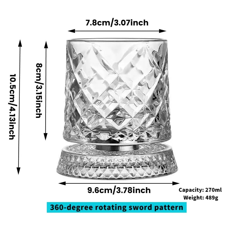 🎁Hot Sale Promotion 49% OFF🔥Luxury 360° Spinning Crystal Glass