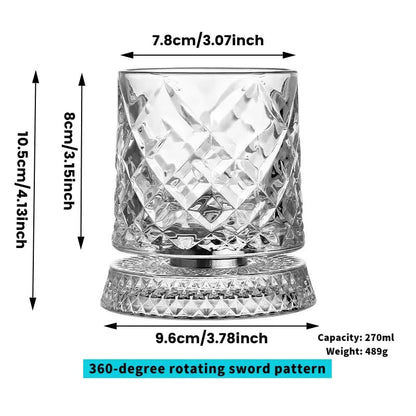 🎁Hot Sale Promotion 49% OFF🔥Luxury 360° Spinning Crystal Glass