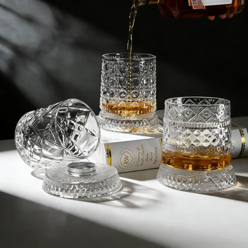 🎁Hot Sale Promotion 49% OFF🔥Luxury 360° Spinning Crystal Glass