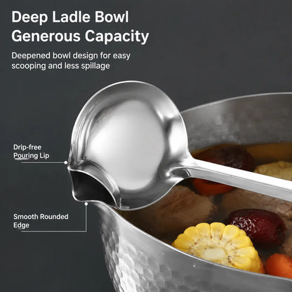 Stainless Steel Oil Separator Ladle, Mirror Polished Surface 🥄