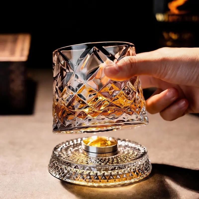 🎁Hot Sale Promotion 49% OFF🔥Luxury 360° Spinning Crystal Glass