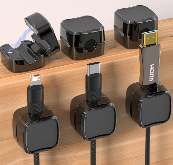 Magnetic Cord Organizer, Easy Secure Adhesive Cable Management