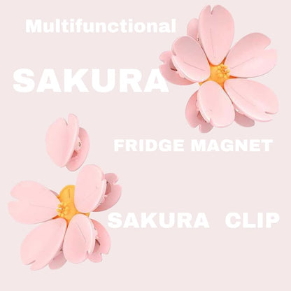 🌸Cherry Blossom Magnetic Bag Clips, Pink Sakura Food Sealing Clip for Kitchen, Decorative Fridge Magnets