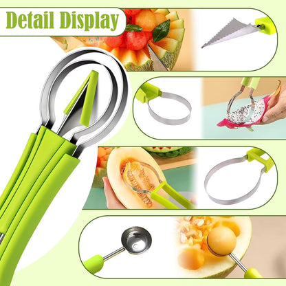 Melon Baller Scoop Set,4 In 1 fruit cutters shapes