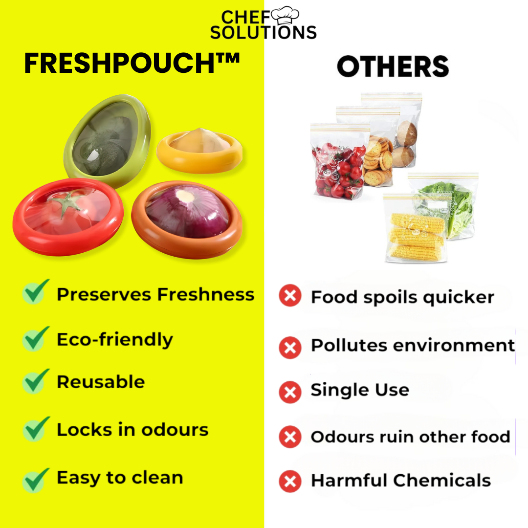 Clear Plastic Film Fruit Storage Container - (4 Pack)