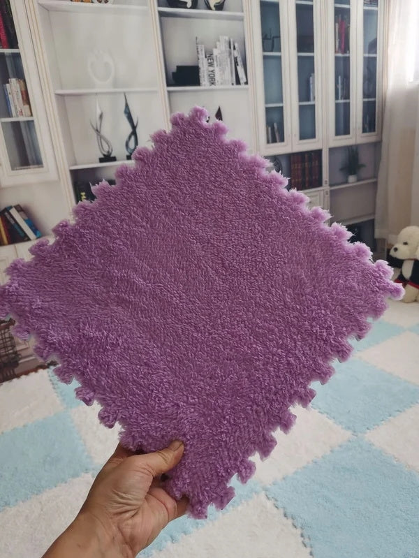Plush Patchwork Foam Floor Mat