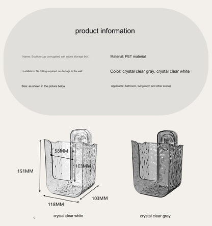 Multifunctional anti-glue glacier pattern tissue box