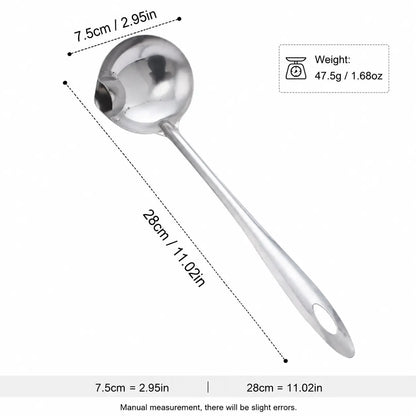 Stainless Steel Oil Separator Ladle, Mirror Polished Surface 🥄