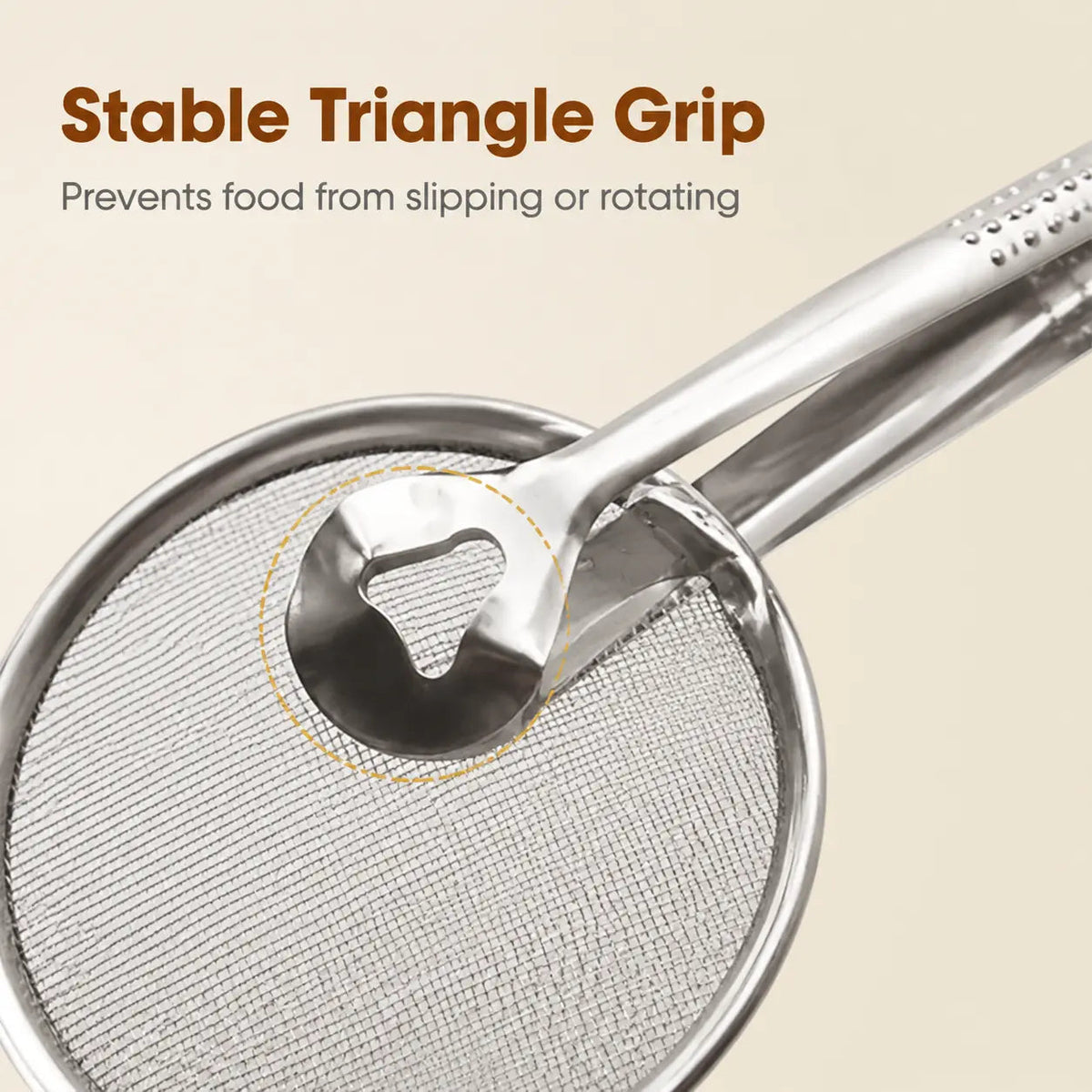 2-in-1 Stainless Steel Oil Strainer Tongs