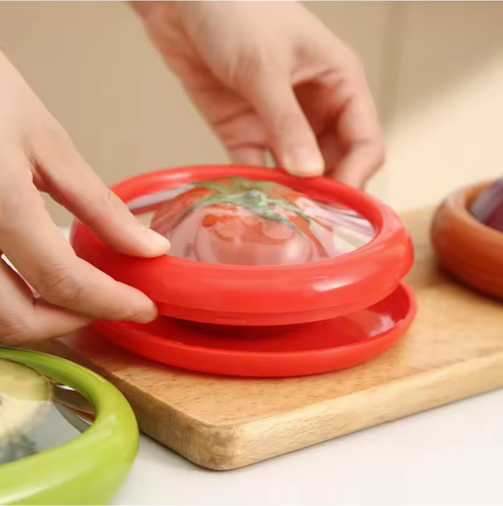 Clear Plastic Film Fruit Storage Container - (4 Pack)