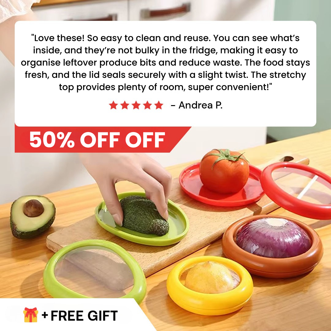 Clear Plastic Film Fruit Storage Container - (4 Pack)