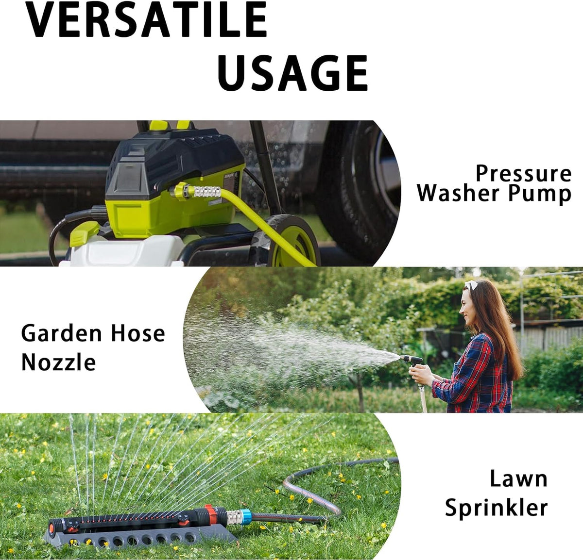 Stainless Steel Garden Hose Quick Connect Fittings Set