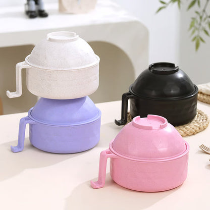 Ramen Bowl Set, 1/2 Counts Microwave Safe Instant Noodle Bowl & Tableware Kit, Durable Matching Lunch Box For Student and Office Workers