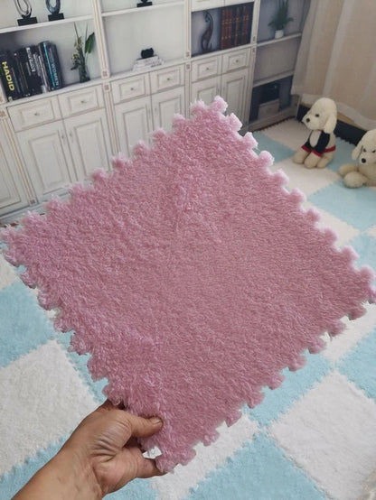 Plush Patchwork Foam Floor Mat