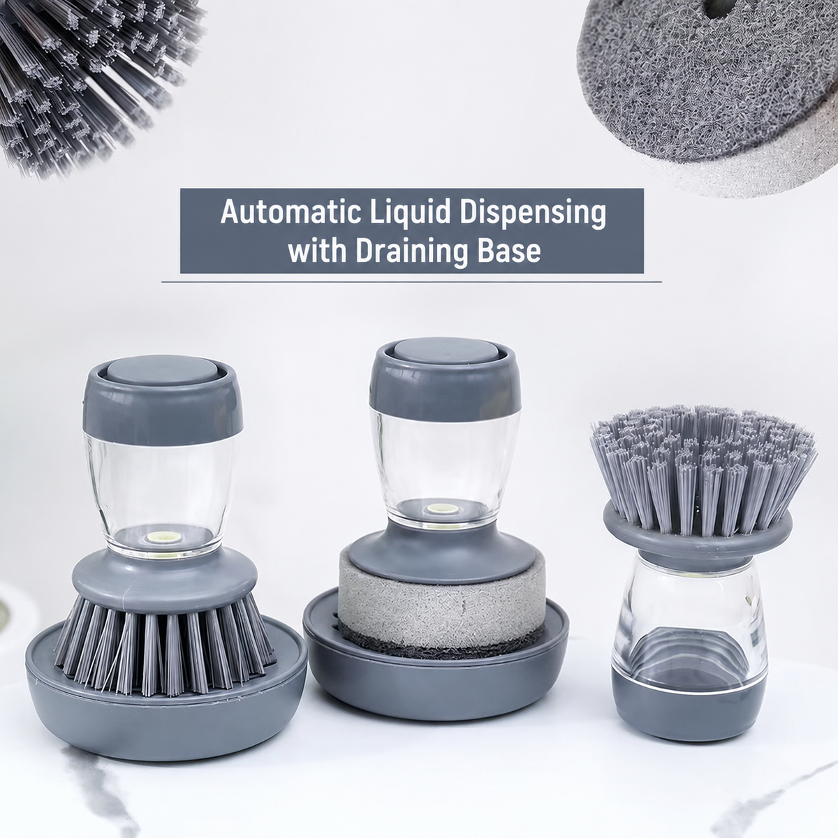Dish Brush With Soap Dispenser