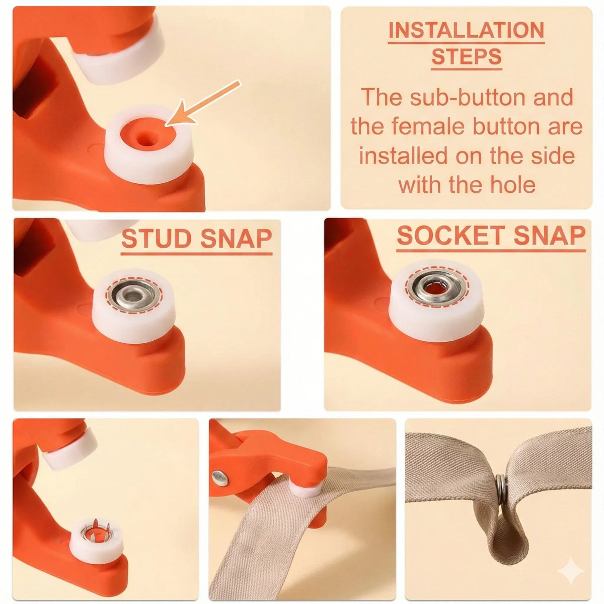 CraftPress Snap Button & Pliers Tool Kit | 100pcs Metal Snaps for Clothes, Bags & Crafts 🧵